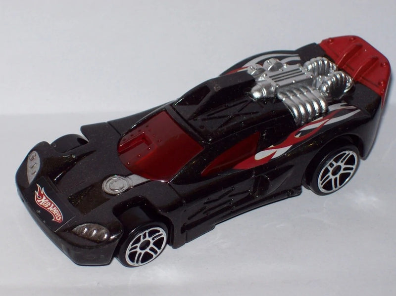 2008 Hot Wheels McDonalds Happy Meal Spine Buster negro metálico PR5 - En Bolsa Baggie