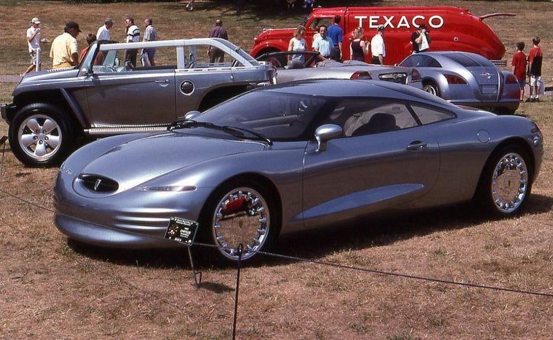 2000 Hot Wheels Future Fleet Series Chrysler Thunderbolt negro 3SP