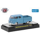 2016 M2 Machines Auto-Thentics Limited Edition 1/7,380 1959 VW Double Cab Truck USA Model Volkswagen celeste WMTS07 Exclusivo Walmart Llantas de Goma