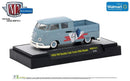 2018 M2 Machines Auto-Thentics Limited Edition 1/7,800 Walmart Exclusive 1959 VW Volkswagen Double Cab Truck USA Model WMTS11 celeste Llantas de Goma